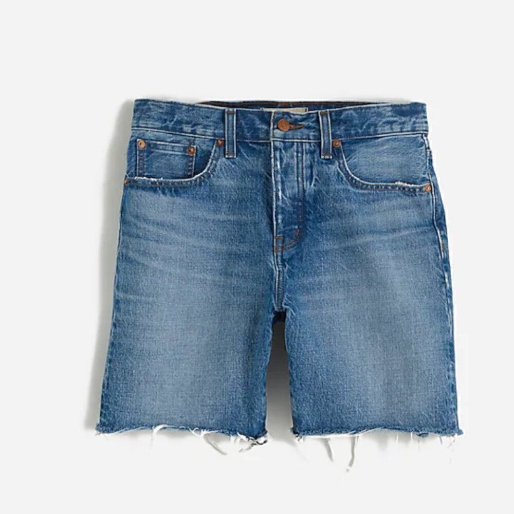 Madewell Long Denim Shorts in Pedersen Wash size 24 NWT